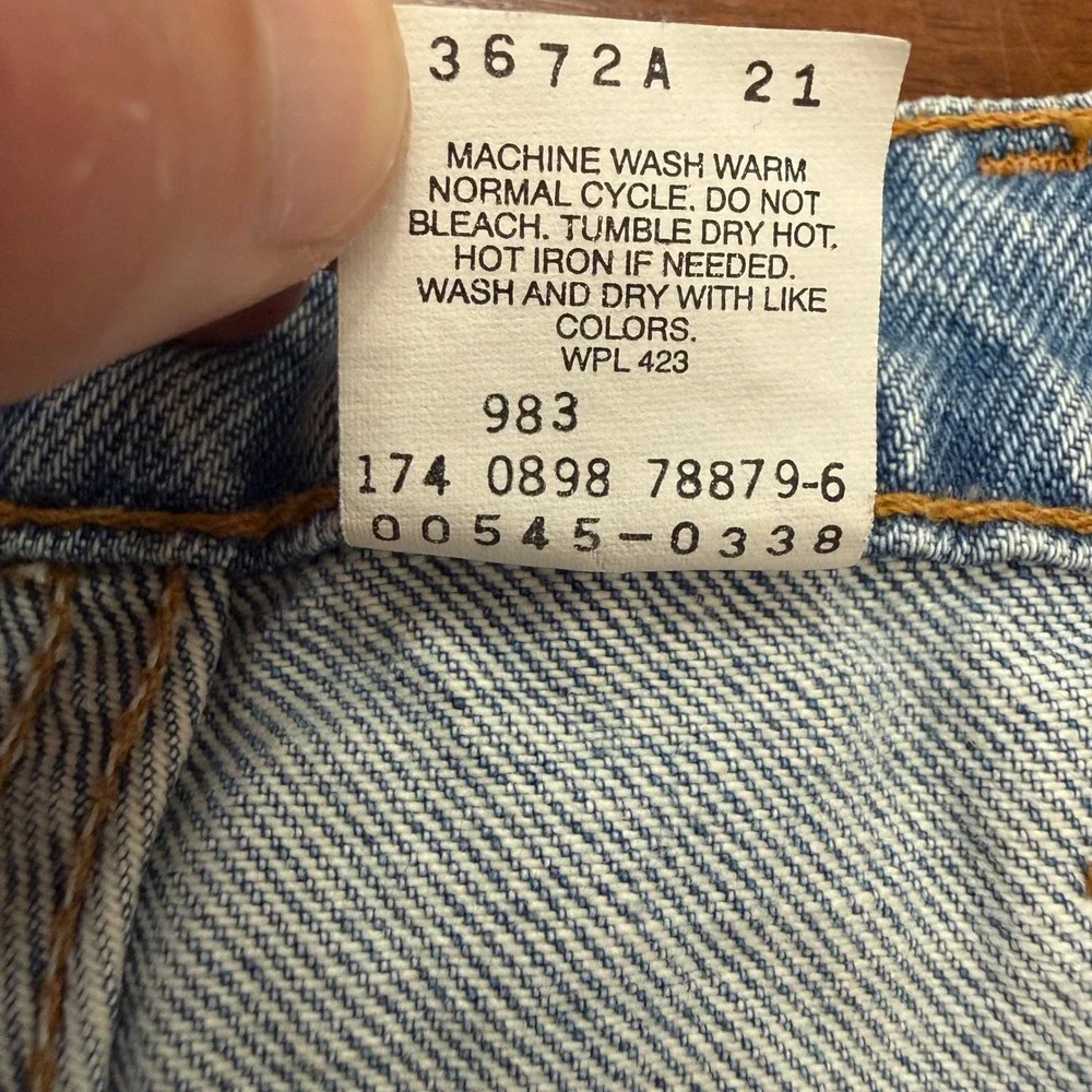 Levis 545 Loose Fit Jeans Mens 42x32 Blue Vintage 90s Brown Tab Denim Pants 545